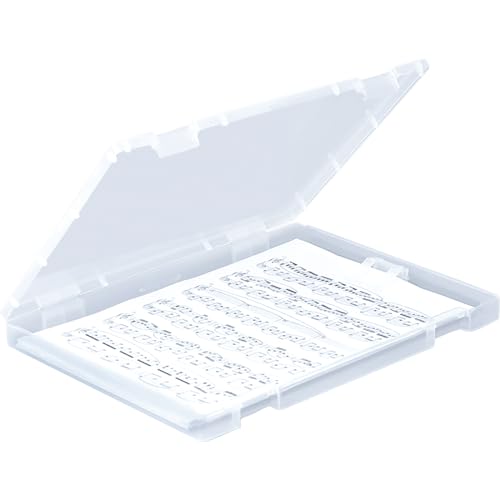 Marte Vanci Plastic Storage Box for A4 Paper Clear File Box Portable Project Case with Latches Magazine Holder Document Protector File Filling Desk Organizer for Photo Craft Paper