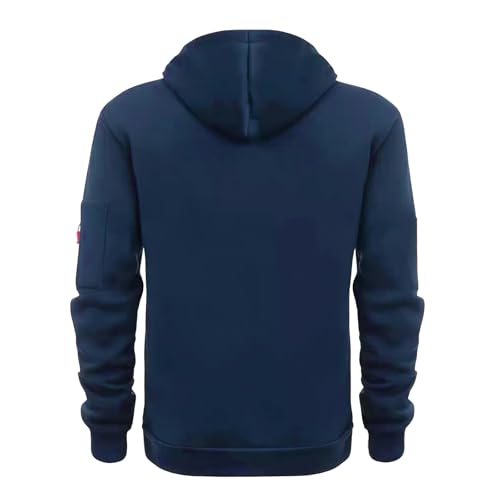 Image of MANTORS Mens Fleece Jackets Contrast Hoodies Lightweight Sweatshirt Color Block Jacket Coats