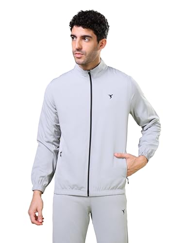 Image of TECHNOSPORT Men's Solid Polyester Techno Lite Jacket With SPF50+ And Microbial Properties