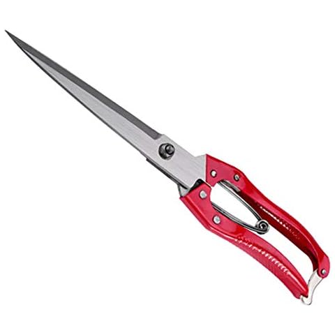 Manual Wool Shearing Shear Stainless Steel Trimming Scissor Long blades Multifunctional garden shears Craft Scissors with spring Red Cover
