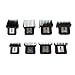 New DEARCOOL 8 Pack Premium Trimmer Guards for BaBylis-PRO Barberology FX787 and FX726 Trimmer, Replacement Guards with Metal Spring Clip - From 1/32-5/4 inch Snap on Blade Attachment Combs Set