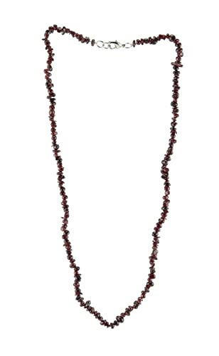 Budawi® - Granat Kette Halskette Splitter 60 cm Karabinerverschluss, Granatkette