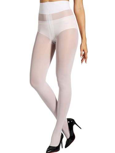 Image of HOTBOSS Unbelievable Durability Tights, Rip Resistant Pantyhose, 40D Semi Sheer High Waist T-Crotch Strong Tights for Women