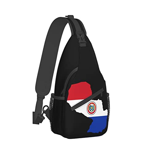 Mochila bandolera unisex estilo mapamundi Paraguay miniatura 3