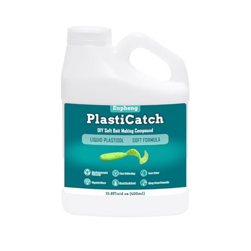 Eupheng PlastiCatch Series Plastisol Fishing Lure Making Plastic Rubber Crystal Clear Low Odor Non Yellowing Soft Formula for DIY Fishing Lures