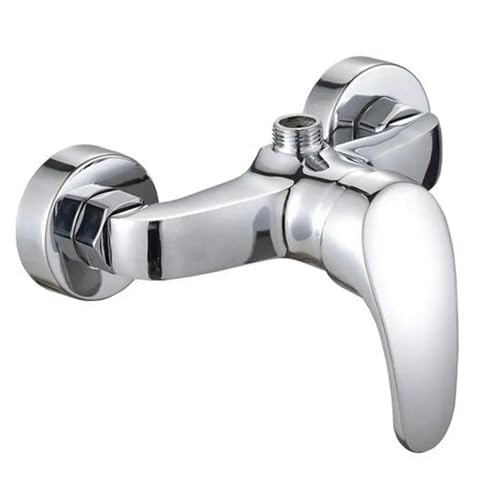 Grifo de ducha pared G1/2 pulgadas, monomando, acabado cromado, mezclador for bañera baño, 1 unidad Para Baños y Bañeras