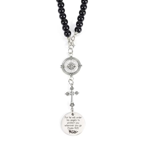 Cross for Car Mirror Hanger, Christian Cross Rear View Mirror Charm Faith Religious Gifts Protection Bible Verse Car Rearview Pendant Decor Car Pendant Accessories for Mirror Hanging