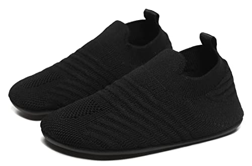 Ditont Toddler Boys Girls Indoor House Slippers Lightweight Kids Baby Non-Slip First Walking Home Socks Shoes (Dt20003Allblack29) #TOP5