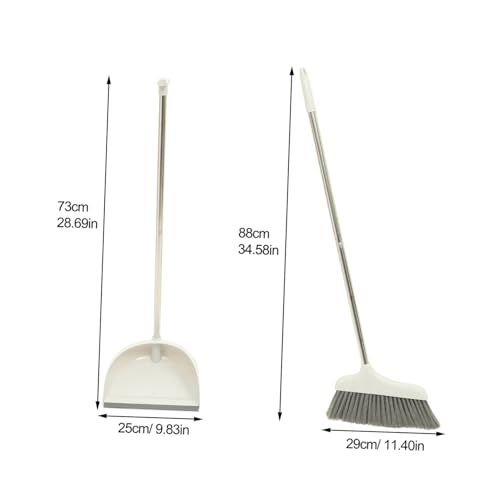 DECORNIJIA Besen und Kehrschaufel Set mit Langem Griff Dichtem Borstenbesen und Haarkamm kehrblech Leichtes Multifunktionales Reinigungswerkzeug für Haushalt Bad Garten Praktische – Bild 3