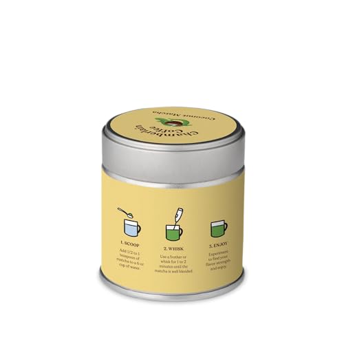 Image of Chamberlain Coffee Limited Edition Coconut Matcha Ceremonial Grade Green Tea Powder - Antioxidant Rich, L Theanine, Calm Energy, Signature Vegan Matcha Powder - Premium First Harvest Japanese Green Tea - 30g