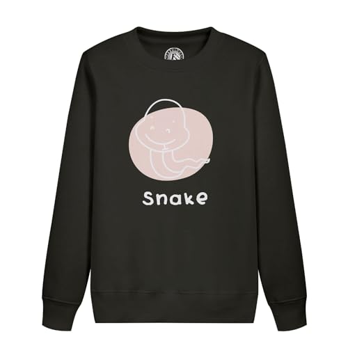 Sweatshirt enfant serpent signe astrologique chinois en coton pour fille et garçon