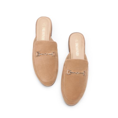 Image of DREAM PAIRS Mules for Women Flats Slip on Comfortable | Pointed Toe Slip on Slides Buckle Lightweight Loafers Shoes for Office Work Business and Casual Wear