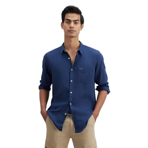 Image of Pepe Jeans Mens Linen Regular Fit Shirt