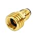 Hooshing Propane Tank Adapter Converts POL LP Tank Service Valve to QCC1 / Type1 Hose or Regulator Solid Brass Old to New