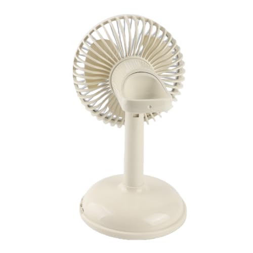 Ventilateur de table rétro et léger jaune clair pour bureau - 2