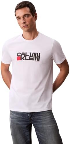 Calvin Klein Uomo T-Shirt Maniche Corte Redbox Graphic Tee con Logo