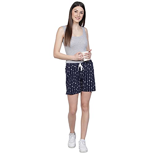 Image of Club A9 Women's Regular Fit Cotton Printed Shorts (Multicolor,2XL) (Pack of 2) (WSCOM2 211 XXL)