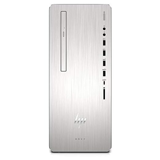 HP Envy Desktop Computer, Intel Core i7-8700, AMD Radeon RX 550, 12GB RAM, 1TB Hard Drive, 256GB SSD, Windows 10 (795-0020, Silver)