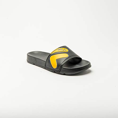 Chinelo Fila F-Beach, Masculino Preto/Amarelo 38