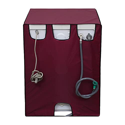 Image of Lithara Waterproof Front Load Washing Machine Cover 7 Kg, 7.2 Kg, 7.5 Kg, 8 Kg (Maroon)