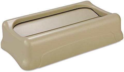 Rubbermaid Commercial Products Slim Jim Trash Can Swing Lid, Beige, Plastic, Compatible with 23 Gallon Slim Jim Containers/Garbage Can