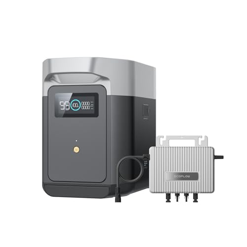 EcoFlow Delta 2 Zusatzakku 1024Wh, 0% VAT WLAN Stream Mikrowechselrichter 800W, LiFePO4-Batterie, erweiterbare Energie für Camping, Notfallstrom Zuhause, Wohnmobil