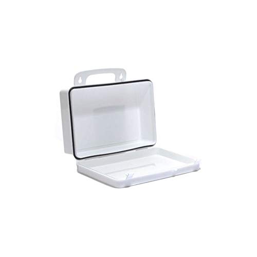 Kemp USA 10 Unit Plastic First Aid Kit Box with Weather-Resistant Gasket Empty Mountable Medical Storage Case Durable Living Hinge & Secure Clasps