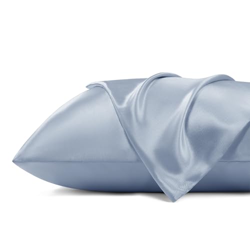 Image of Bedsure Satin Pillowcase with Zipper,King Pillow Cases Set of 2