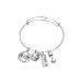 Youkeshan Strong is Beautiful Bracelet de fitness en argent, bijoux de fitness, barre en argent.