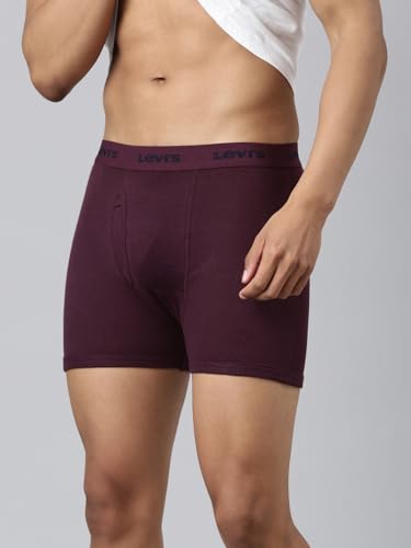 Image of Levi's 001 Classic Boxer Brief for Men | 100% Pure Cotton | Solid | Mid-Rise Men's Underwear | Anti-Roll Waistband | Durable Comfort with Extra Supportive Gusset | Functional Fly | Pack of 2