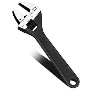 BUILDSKILL ADJ6 Adjustable Wrench/Spanner, Made With Heat Treated Carbon Steel, Phospate Coating, Tapered Jaw Design, Laser Printed Scale, Comfortable Grip, 6