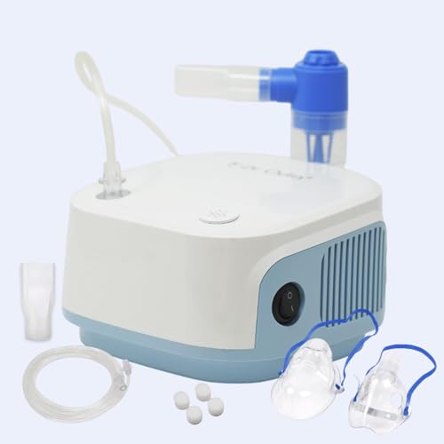 Image of Dr. Odin ONG 101 Smart Portable Nebulizer | Whisper-Quiet Operation | Pediatric to Adult Use | Compact & Efficient Design | Proudly Made in India | Stylish (White & Blue)