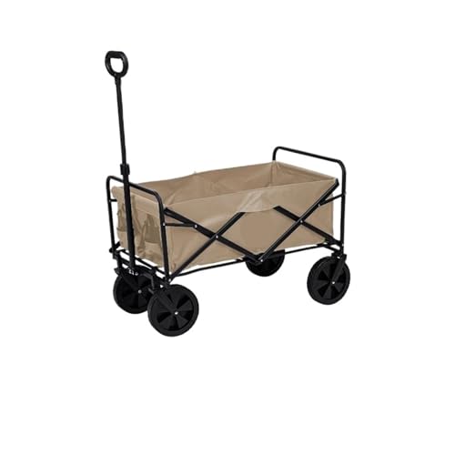 Carro Plegable for Playa, Carro de Gran Capacidad for Trabajo Pesado, for Exteriores, Camping portátil(Khaki)