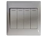 METechs - 4 Buttons Wall Switch for Motorized Electric Curtain or Drapery and Sheers Double Rods