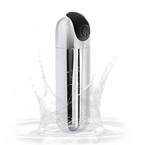 GXBOGR 10 Modes Quiet Waterproof Tool Powerful Mini Stick for Women Pleasure Handheld Travel Pocket Portable Soft Toys Massage Ball for Body Relax(Silver)
