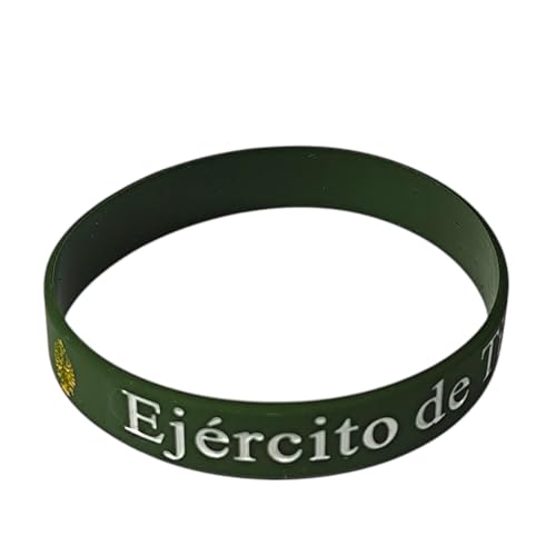 Pulsera Ejército de Tierra de Silicona Color Verde con Letras