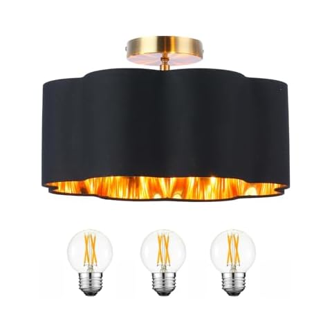 Plafonnier Newrays en tissu noir Cover