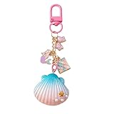 oyster shell keyring Great for accessorizing everyday outfits, adding a feeling of personality on travels