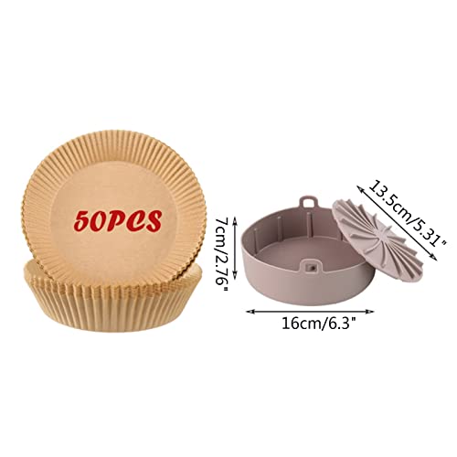 WE-HYTRE Luft-Fritteuse-Silikon-Topf-Luft-Fryer-Zubehör Luft-Freruter-Werkzeuge Luft-Frité-Luft-Luft-Fryer-Körbe Silikonmaterial 4 Arten Luft-Frité-Zubehör Silikon – Bild 6