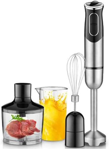 Immersion Blender, 600W 2-Speed Hand Blender, Hand Blender Set, Includes Stainless Steel Stick Blender, Chopper, Beaker, Whisk