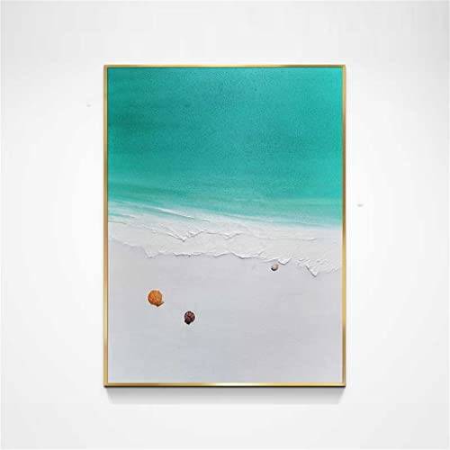 Peinture à l'huile bord de mer pour illuminer un salon design 50x75