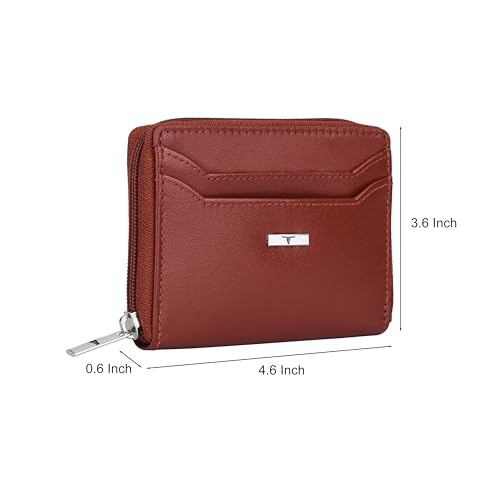Image of URBAN FOREST Claire Aniline Red Leather Wallet for Women