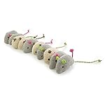 SmartyKat Skitter Critters Value Pack Catnip Cat Toys - Gray/Cream, Set of 10 - Image 2