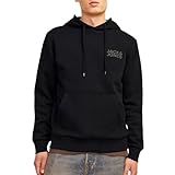 JACK & JONES Mens Jjecorp Logo Noos Hooded Sweatshirt, Black, XL UK