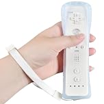 Wii Remote Controller, Wireless Controll for Nintendo Wii, Wii U Video Game Gamepads, Replaceable Remote Game Controller with Silicone Case and Wrist Strap (White)