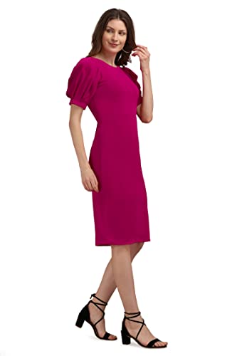 Image of PURVAJA Women's Bodycon Knee Length Dress (Ruby-564-570)