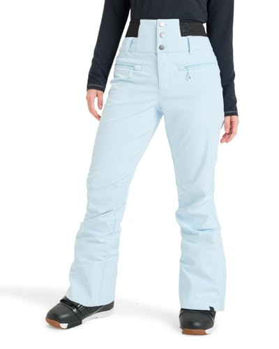 Pantalones Roxy Rising High nieve mujer con cintura alta impermeable y cortavientos