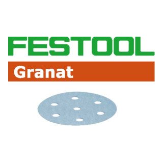 Festool Abrasive sheet Granat STF D77/6 P180 GR/50 Pieces, P180 Grit / 50 pk - Image 2