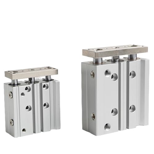 Cilindro neumático de guía compacto DEBLAN TCM12 con carrera de 60mm 4