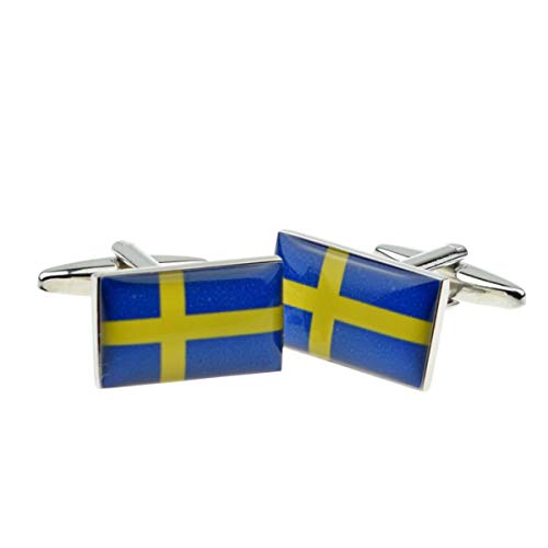 Mancuernillas para hombre bandera Suecia talla única miniatura 1